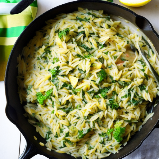 One-Pot Lemon and Herb Orzo: A Burst of Citrusy Flavor in Every Bite
