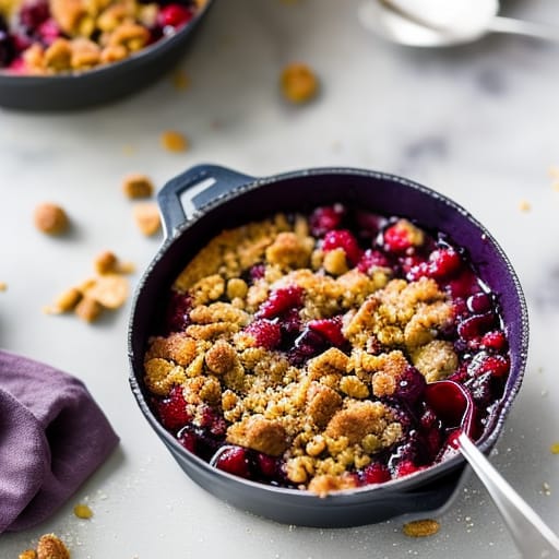 Warm Mixed Berry Crisp with Oat Topping