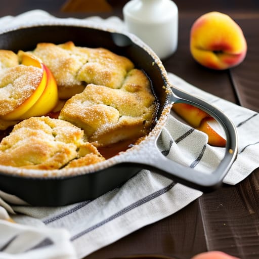 Fruity Peach Cobbler with Buttermilk Biscuits